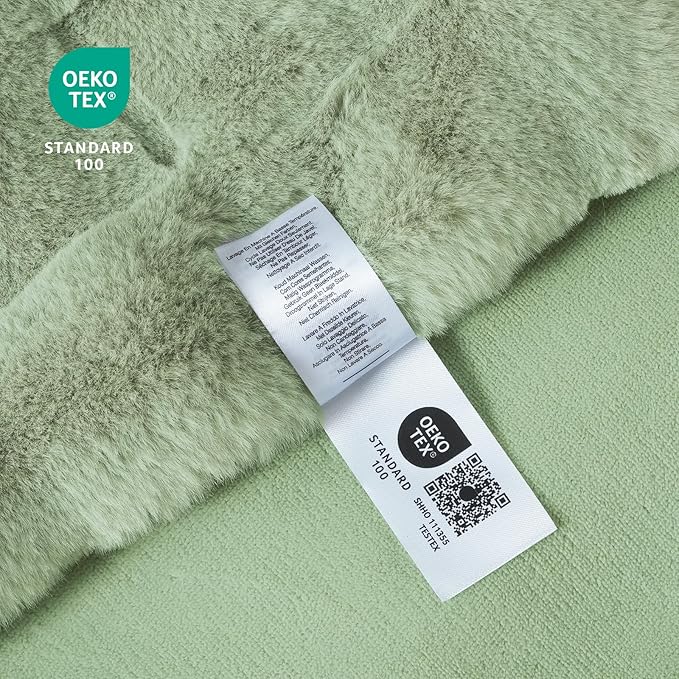 Cozy Bliss Fluffy Faux Fur Throw Blanket for Couch,Lightweight Cozy Soft Green Throw Blankets for Sofa Bed Living Room,60x80 Inches