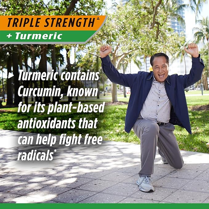 Osteo Bi-Flex Glucosamine Triple Strength Plus Turmeric Supplement with Curcumin for Joint Support and Range of Motion, 40 Day Supply, 80 Coated Tablets, Joint Health Nutritional Supplements