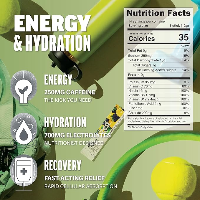 Zest Hydration Electrolyte Powder - Variety Pack - Mix w/Water - 28 Travel Packets - Low Sugar Supplement - Recovery, Energy, & Focus Drink - IV Pillars of Liquid Rehydration incl Salt & Potassium