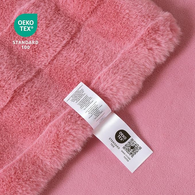Cozy Bliss Fluffy Pink Faux Fur Throw Blanket for Couch,Lightweight Cozy Soft Throw Blankets for Sofa Bed Living Room,60x80 Inches