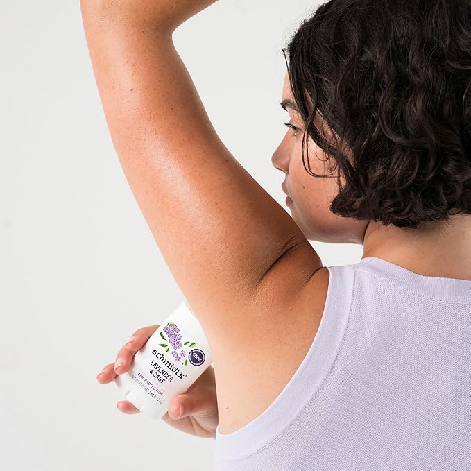 Schmidt's Aluminum-Free Vegan Deodorant Lavender & Sage with 24 Hour Odor Protection, 2 Count for Women and Men, Natural Ingredients, Cruelty-Free, 2.65 oz